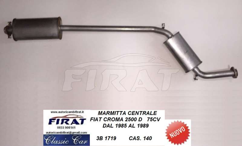 MARMITTA FIAT CROMA 2500 D 85 - 89 CENTRALE (1719) - Clicca l'immagine per chiudere